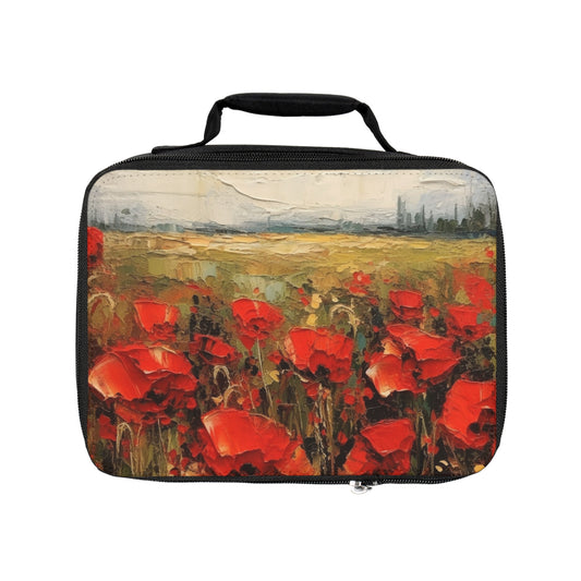 Abstract Poppy Fields: Lunch Bag for Artistic Inspiration