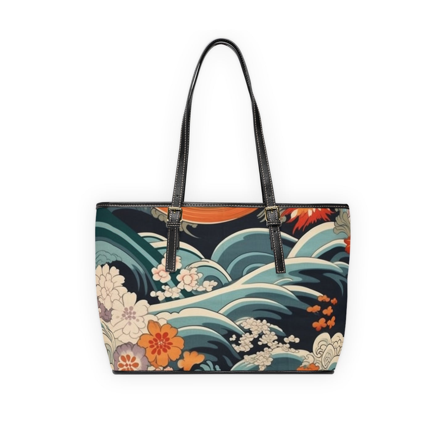 Elegant Kimono PU Leather Shoulder Bag: Embrace Japanese Artistry