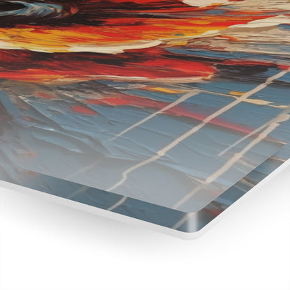 Poppy Symphony: Acrylic Prints with Abstract Floral Artwork