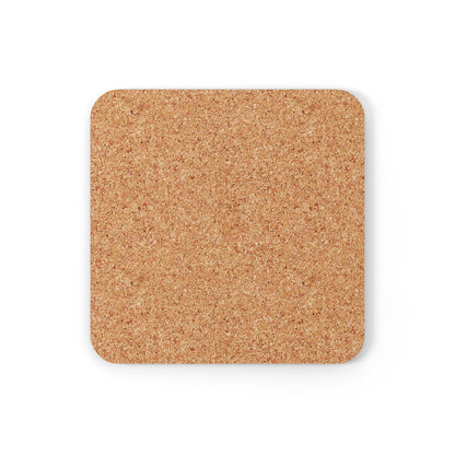 Nature's Brushstrokes: Corkwood Coaster Set Featuring Captivating Cherry Blossom Drawings
