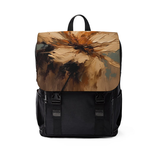 Artistic Fusion: Unisex Casual Shoulder Backpack Infused with Tan Hua-Inspired Abstract Art