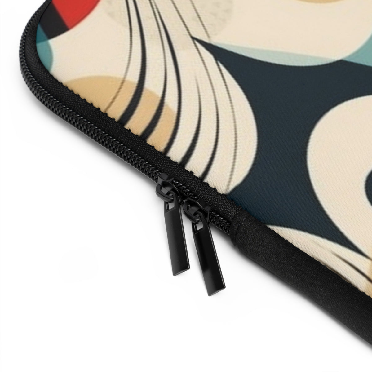 Abstract Elegance: Midcentury Modern Laptop Sleeve with Modern Abstract Art and Vintage Fashion