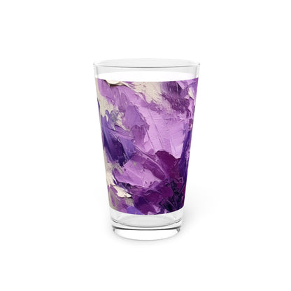 Pint Glass with Serene Lavender Painting: Embrace the Tranquility
