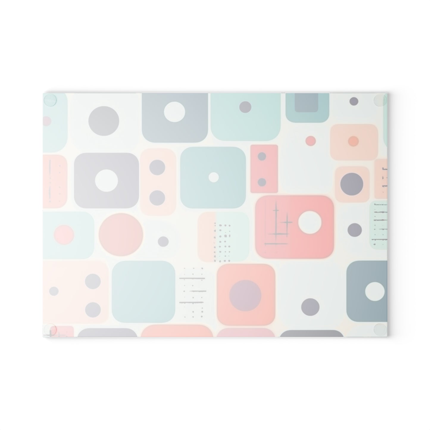 Retro Chic: Atomic Age-Inspired Glass Cutting Board with Midcentury Modern Design and 1960s Fashion