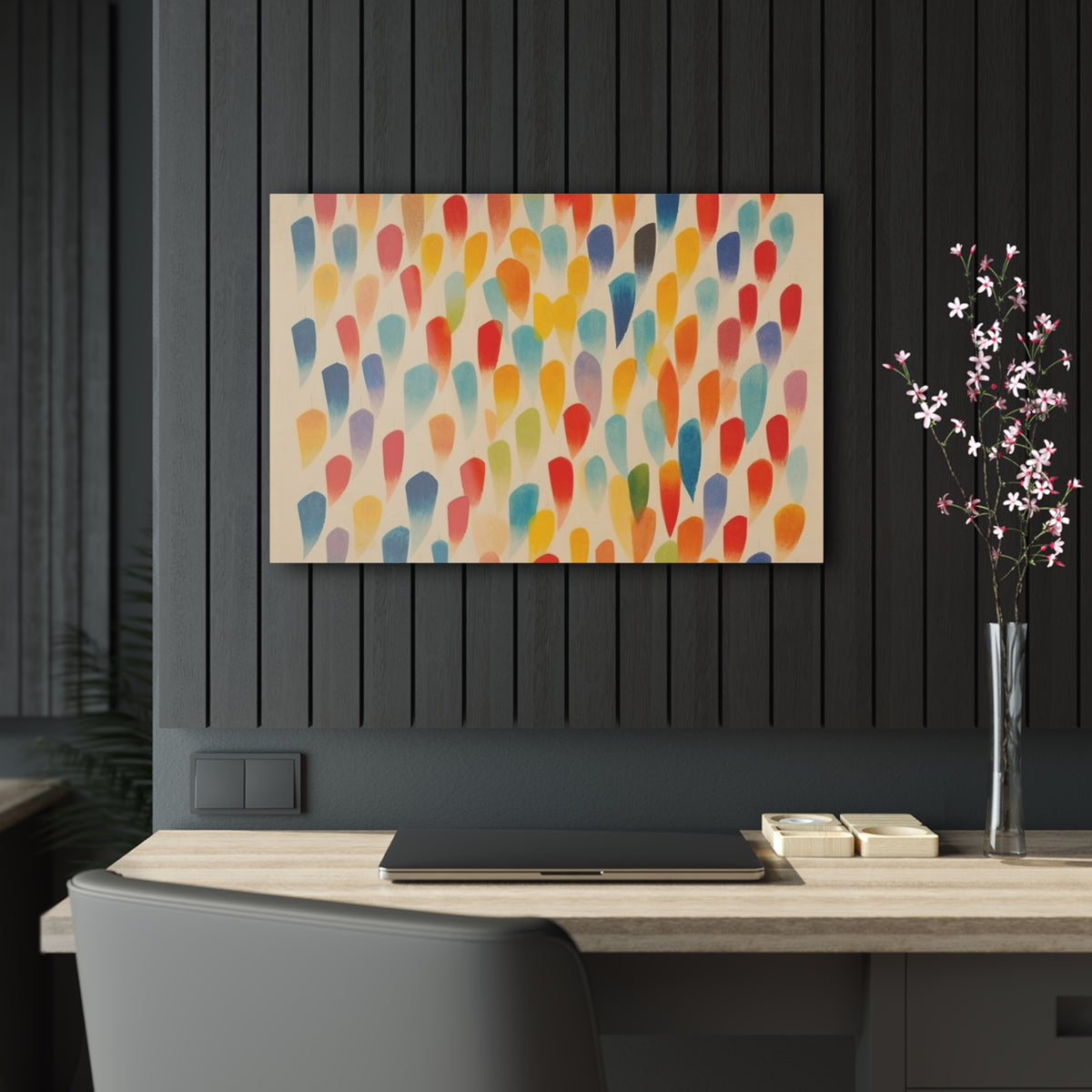 Energetic Abstraction: Colorful Shapes Acrylic Prints