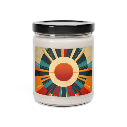 Minimalist Sunshine: Midcentury Modern Sun Scented Soy Candle