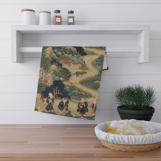 Japanese Tapestry Kitchen Towel: Embrace the Artistic Splendor
