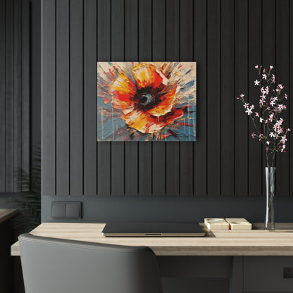 Poppy Symphony: Acrylic Prints with Abstract Floral Artwork