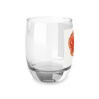 Watercolor Poppy Garden Whiskey Glass: Unleash the Beauty of Nature