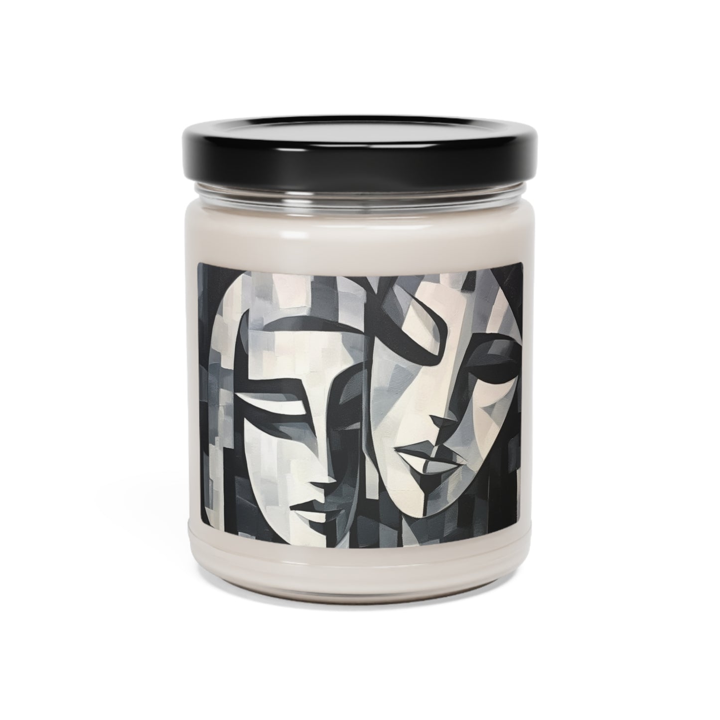 Abstract Oil Paint Scented Soy Candle: Cubist Artistry in a Portable Masterpiece
