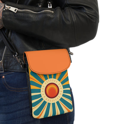 Atomic Age Sunshine: Midcentury Modern Sun Small Cell Phone Wallet