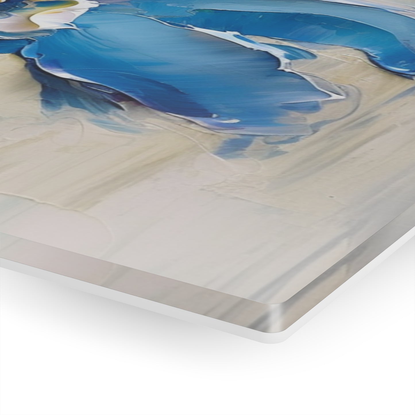 Embrace Artistic Expression with Blue Orchid Abstract Painting Acrylic Prints