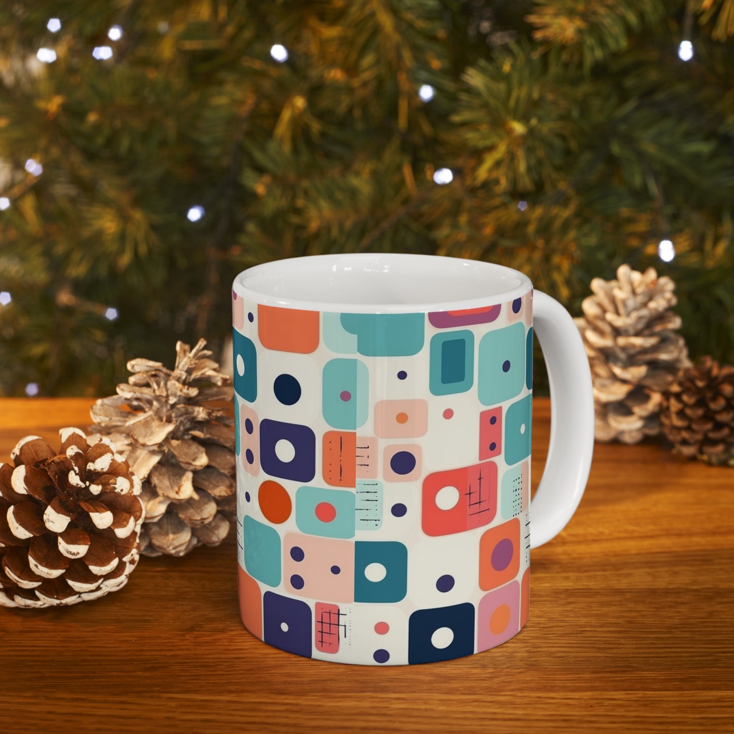 Retro Chic: Atomic Age-Inspired Mug with Midcentury Modern Design and 1960s Fashion