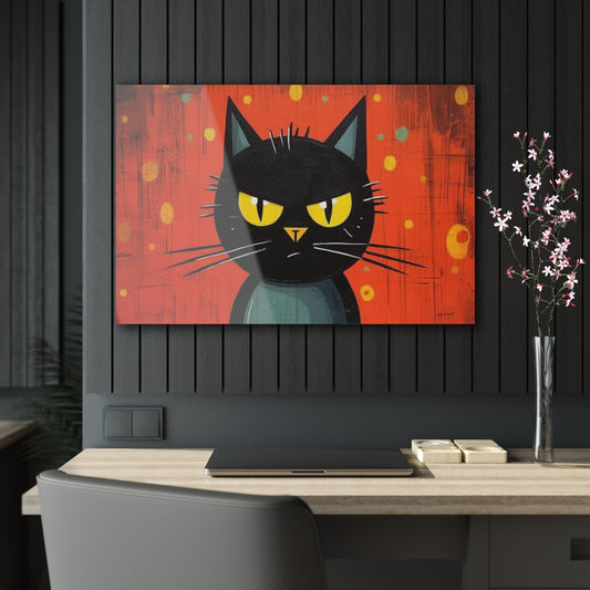 Fashionably Retro Feline: Midcentury Modern Acrylic Prints with a Vintage Cat-Inspired Flair