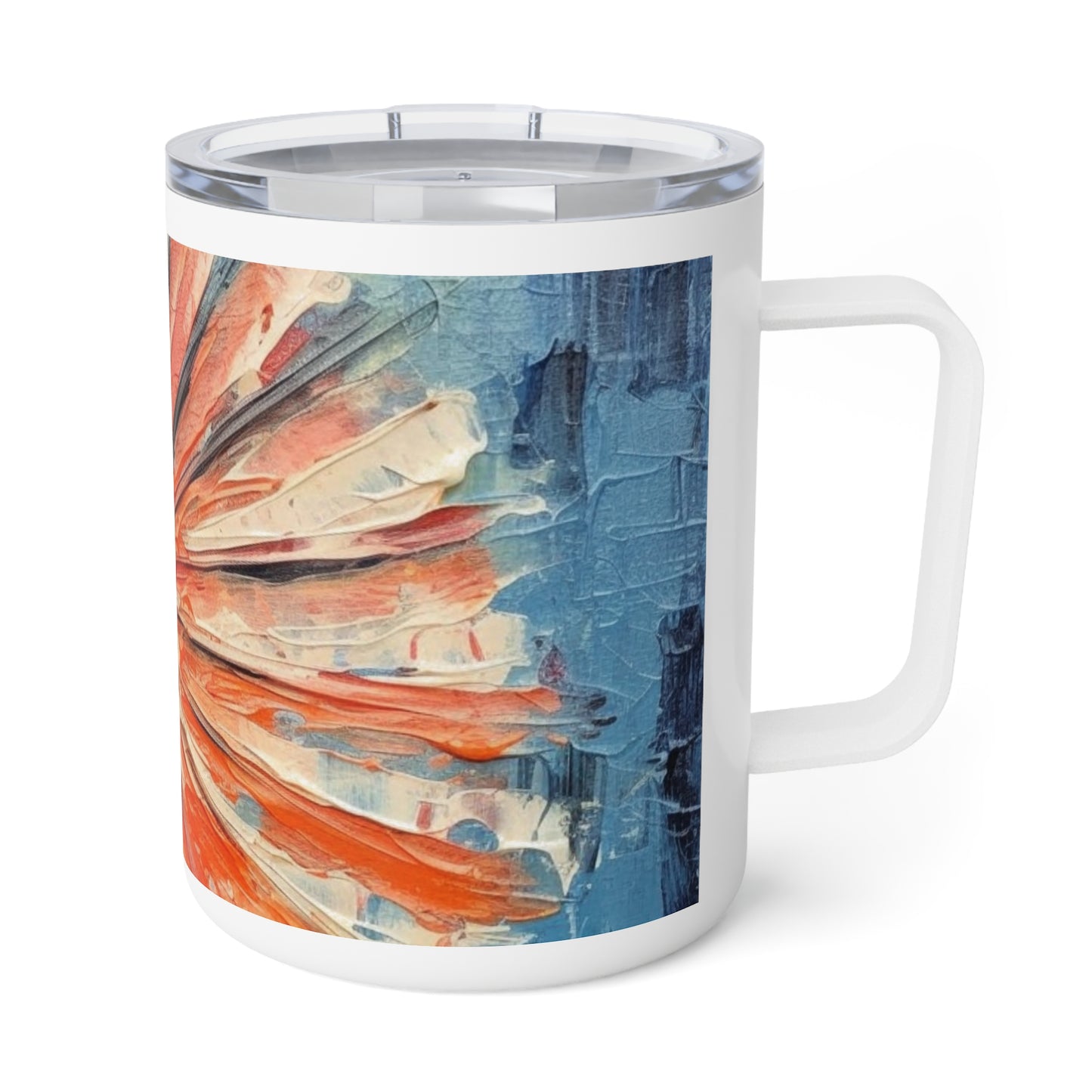 Japanese Umbrella Drawing Whimsy: Immerse Yourself in our Insulated Coffee Mug