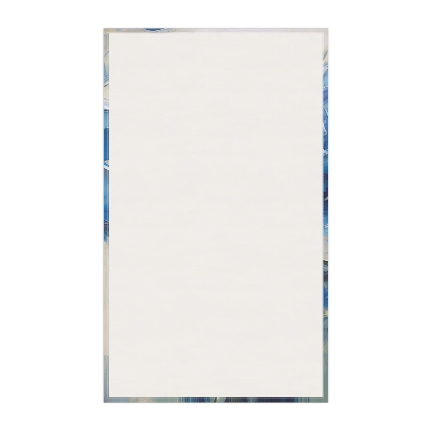 Embrace Artistic Expression with Blue Orchid Abstract Painting Kitchen Towel
