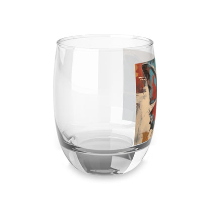 Whiskey Glass with Bauhaus-Inspired Butterfly: Embrace the Subtle Elegance of Nature