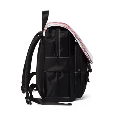 Blossoming Serenity: Watercolor Cherry Blossom Unisex Casual Shoulder Backpack