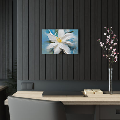 Ethereal Elegance: Acrylic Prints featuring an Abstract Oil Painting of Jasmine