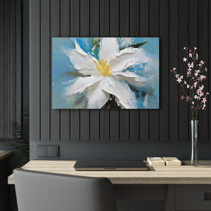 Ethereal Elegance: Acrylic Prints featuring an Abstract Oil Painting of Jasmine
