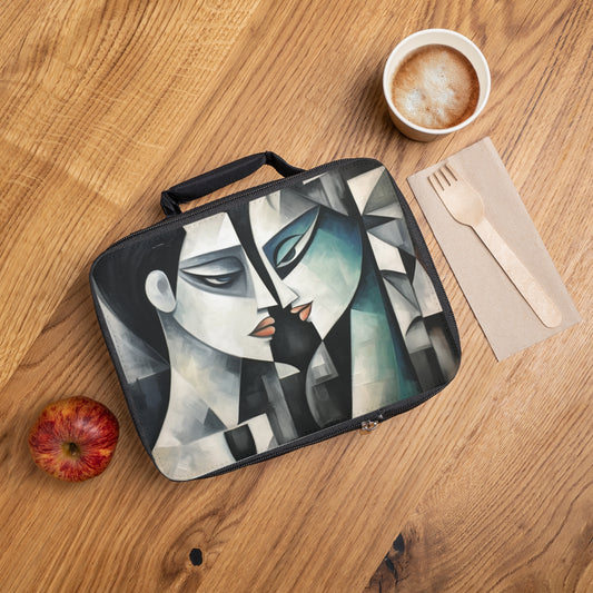 Lunch Bag with Cubist Art: Artistic Finesse and Abstract Flair