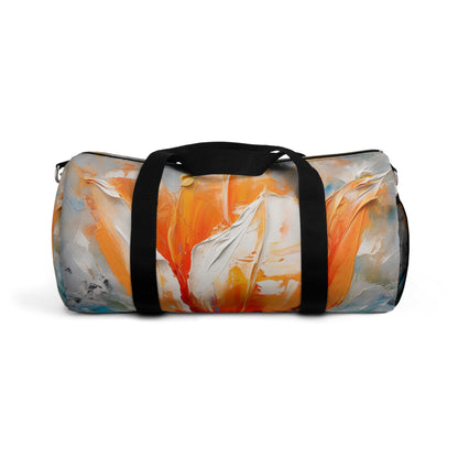 Duffel Bag with Vibrant Orange Tulip: Embrace the Beauty of Nature
