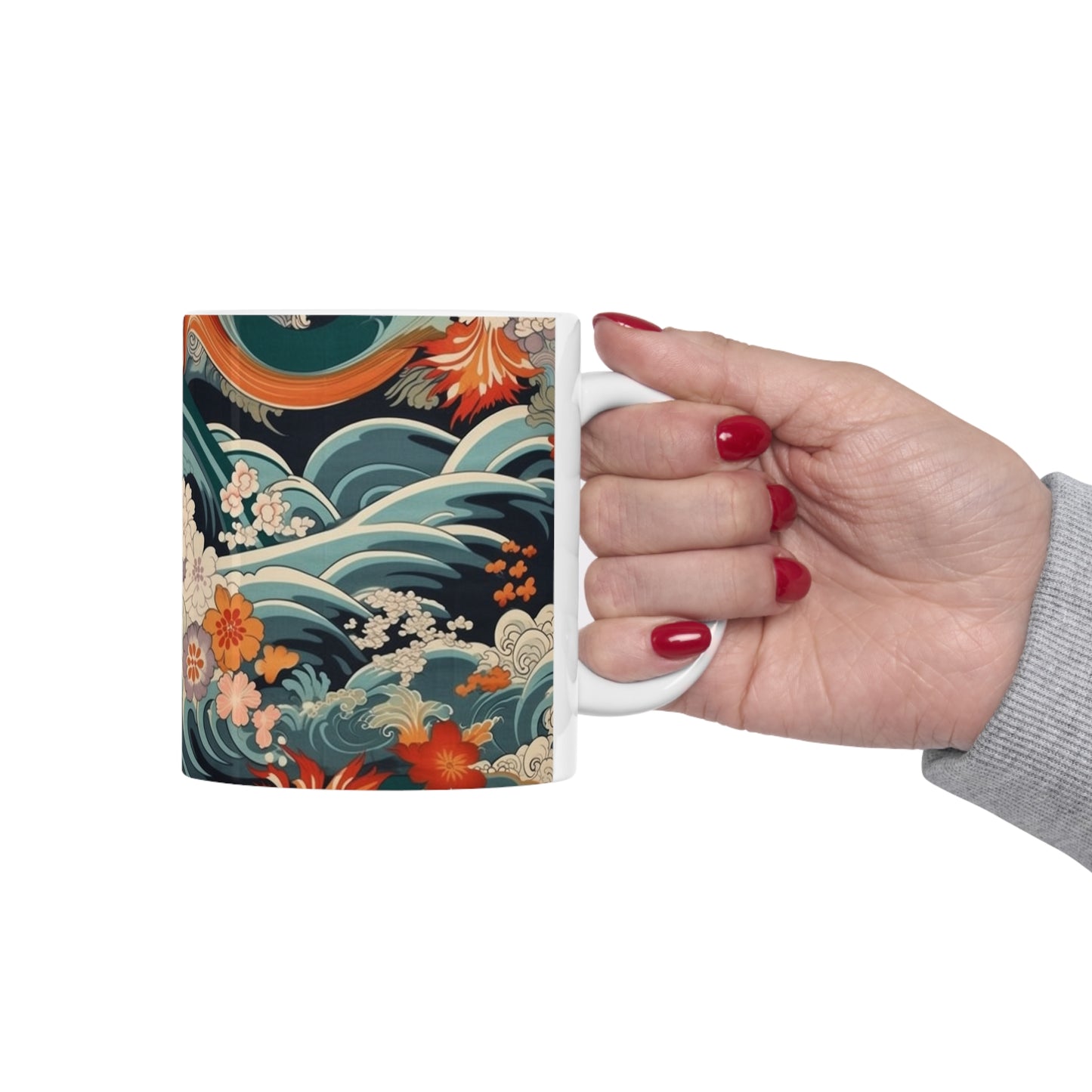 Ceramic Mug: Samurai-Inspired Style - Channel the Spirit of the Warriors with Our Kimono Mug