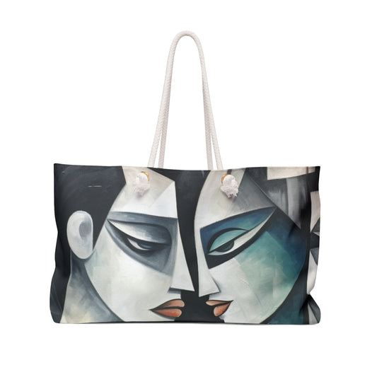 Weekender Bag with Cubist Art Finesse and Abstract Flair