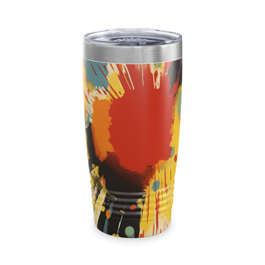 Dynamic Abstractions: Colorful Patchwork Tumbler