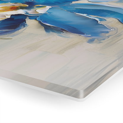 Embrace Artistic Expression with Blue Orchid Abstract Painting Acrylic Prints