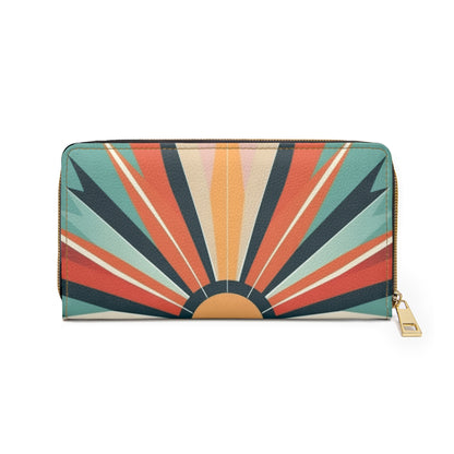 Starburst Candy Colored Midcentury Modern Zipper Wallet