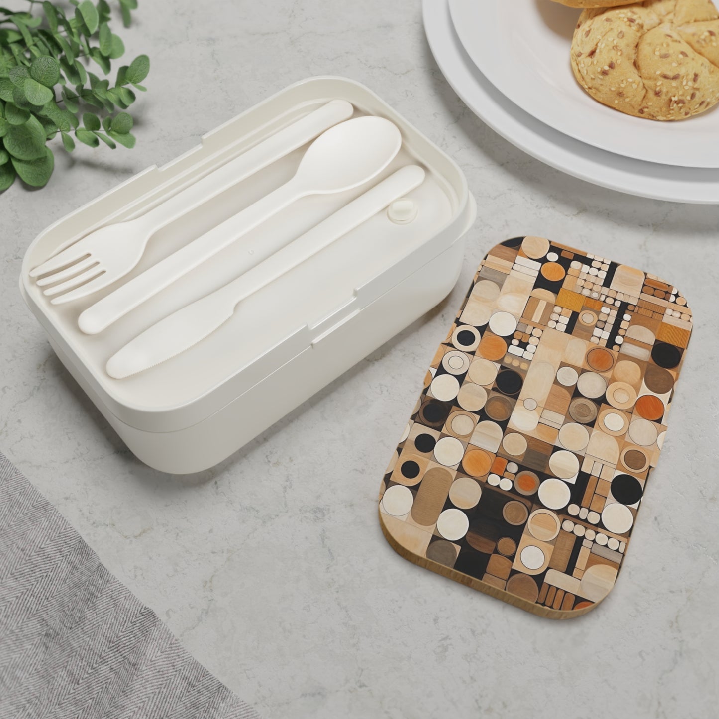 Earthy Elegance: Geometric Bento Box