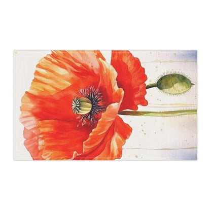 Watercolor Poppy Garden Kitchen Towel: Unleash the Beauty of Nature