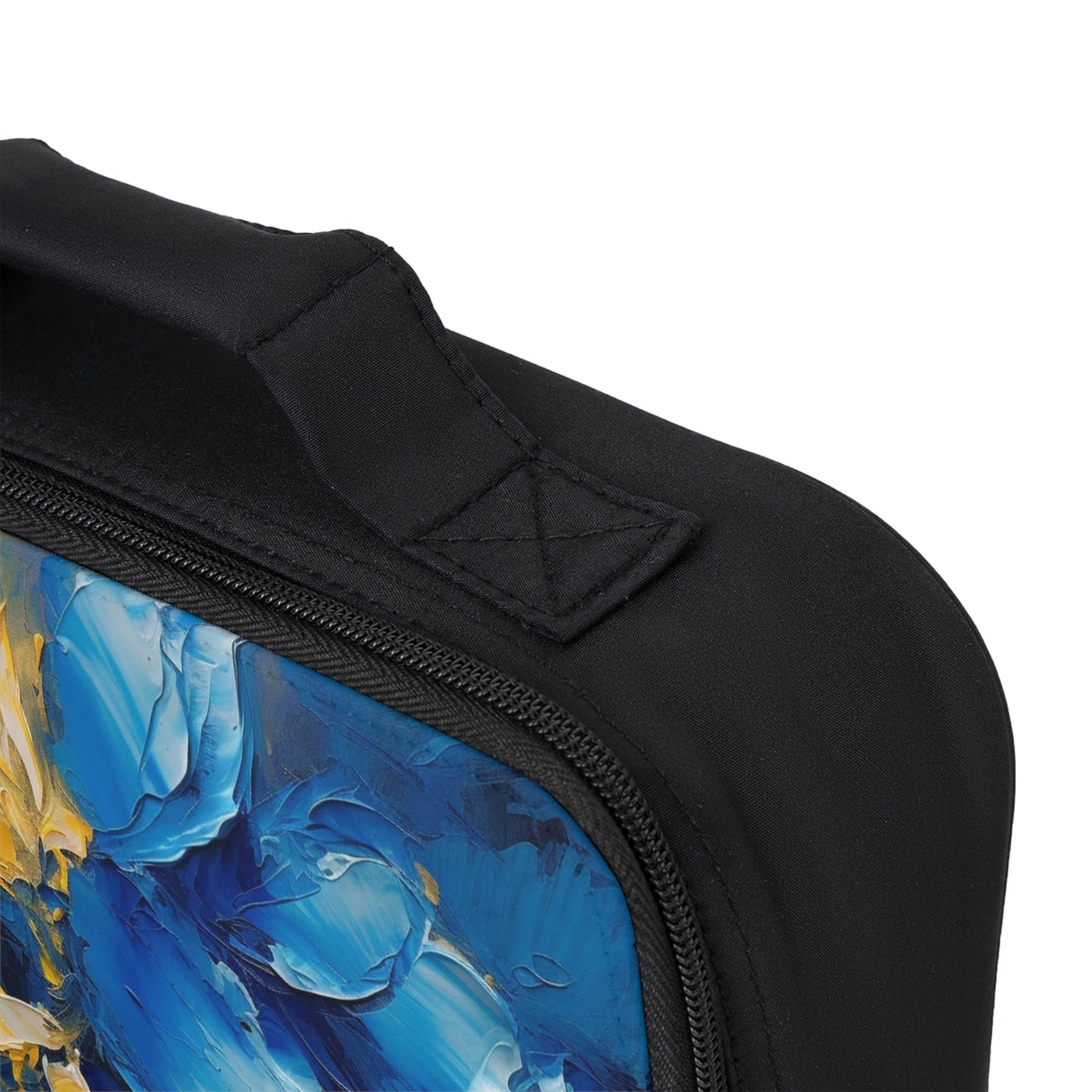 Abstract Wallpaper Lunch Bag: Immersive Floral Beauty with Blue Orchid Motif