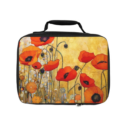 Lunch Bag Adorned with Gustav Klimt's Poppies