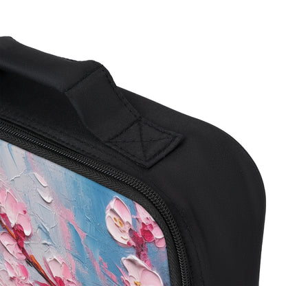 Lunch Bag with Abstract Cherry Blossom Drawing: Embrace the Serenity