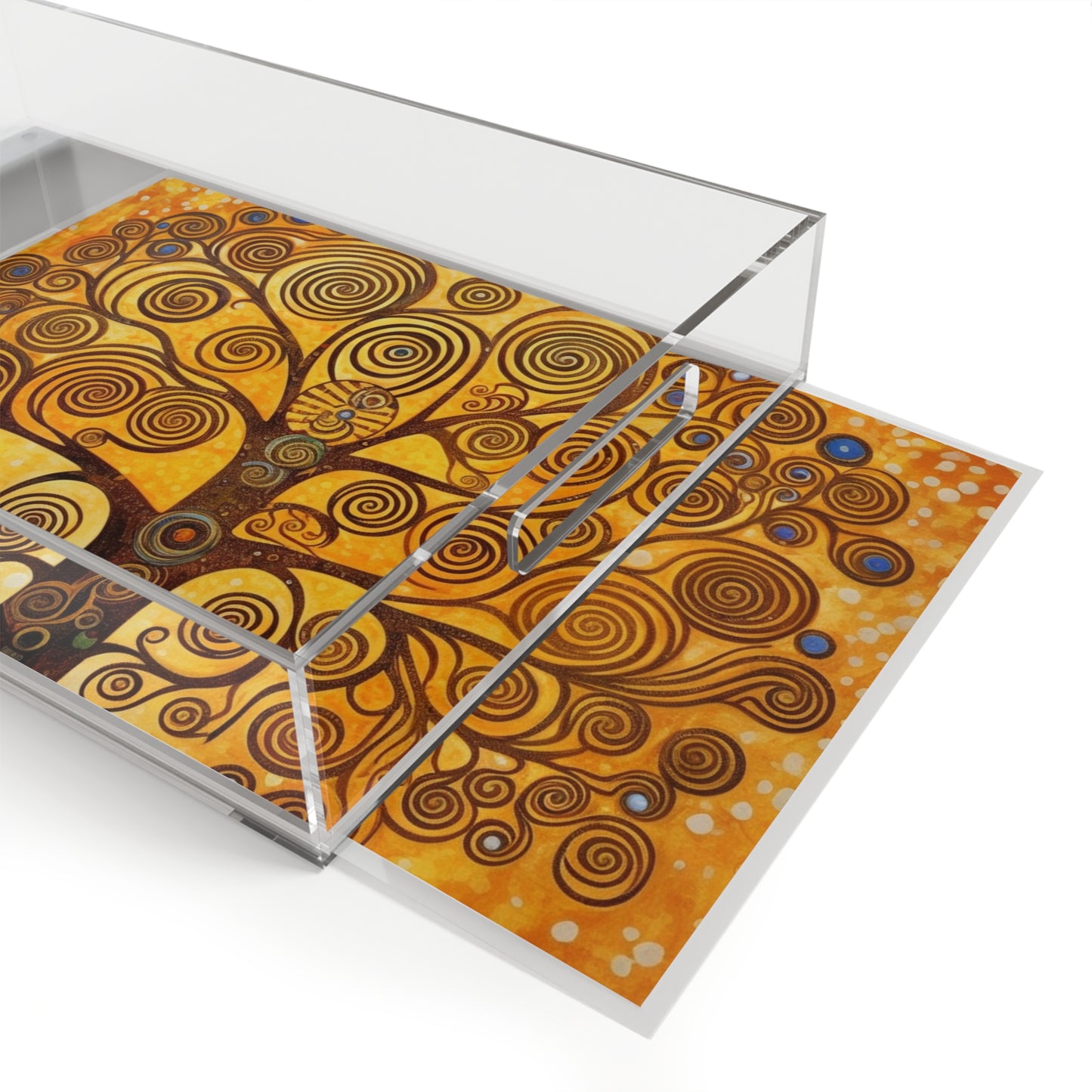 The Tree of Life Acrylic Serving Tray: A Modern Art Tribute to Gustav Klimt