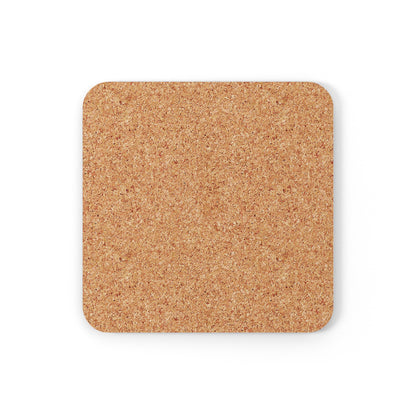 Midcentury Abstract Bliss: Corkwood Coaster Set with Modern Abstract Art and Vintage Fashion Vibes
