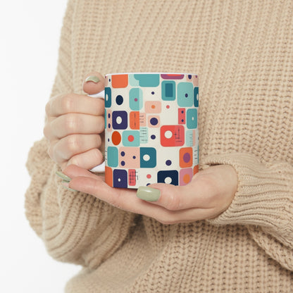 Retro Chic: Atomic Age-Inspired Mug with Midcentury Modern Design and 1960s Fashion