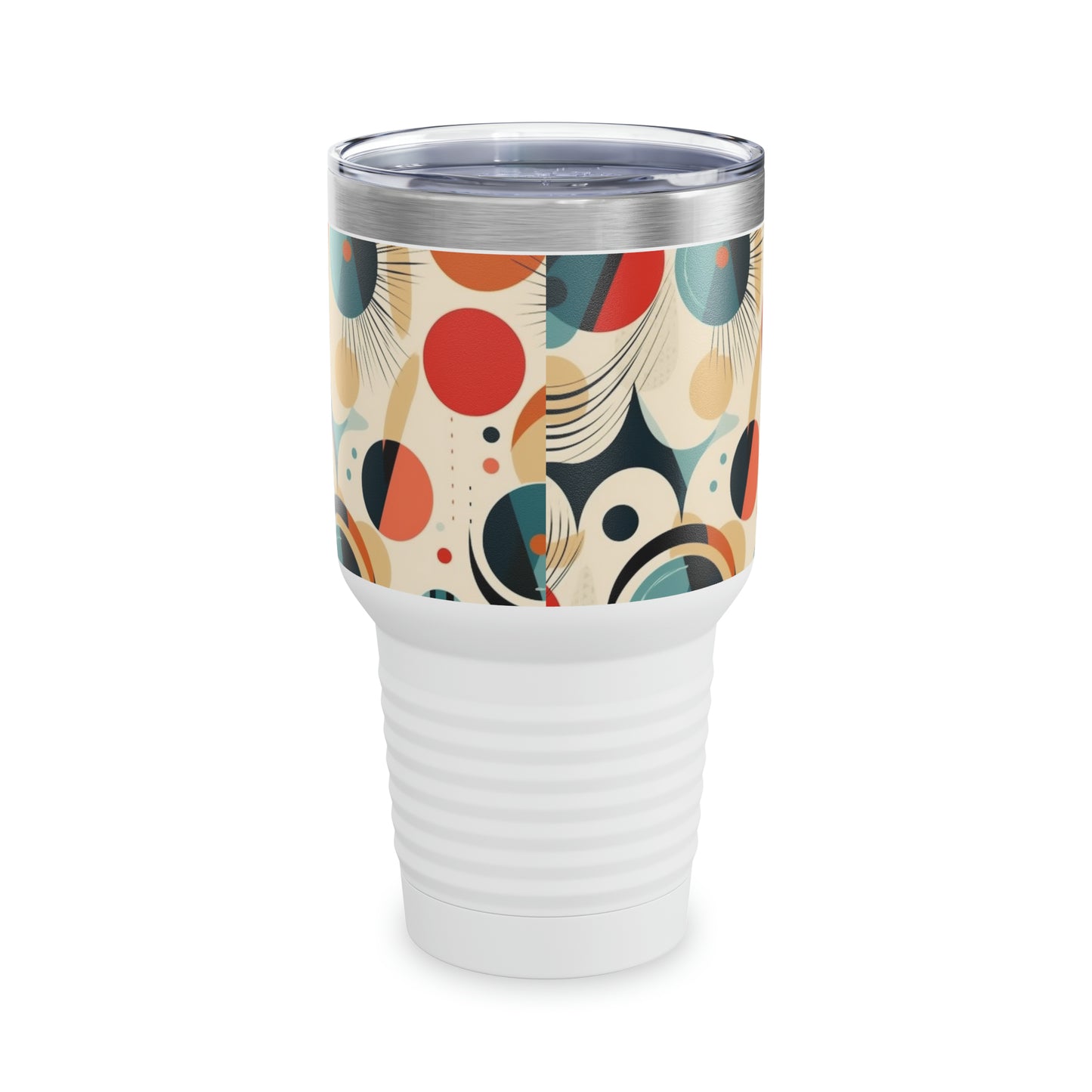 Retro Chic: Atomic Age-Inspired Ringneck Tumbler with Midcentury Modern Design and 1960s Fashion